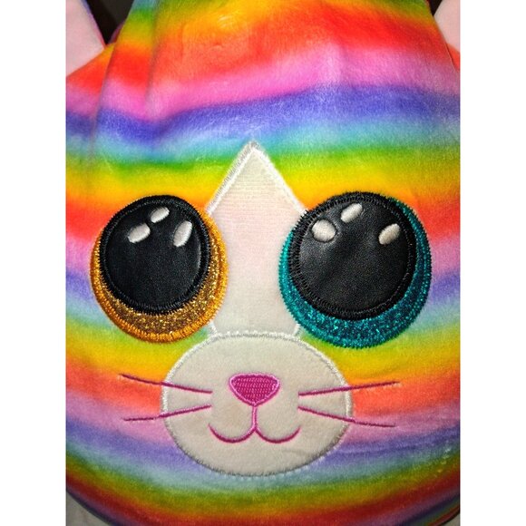 Rainbow Unicorn Cat Plush Stuffed Animal Pillow TY Large - Picture 2 of 10